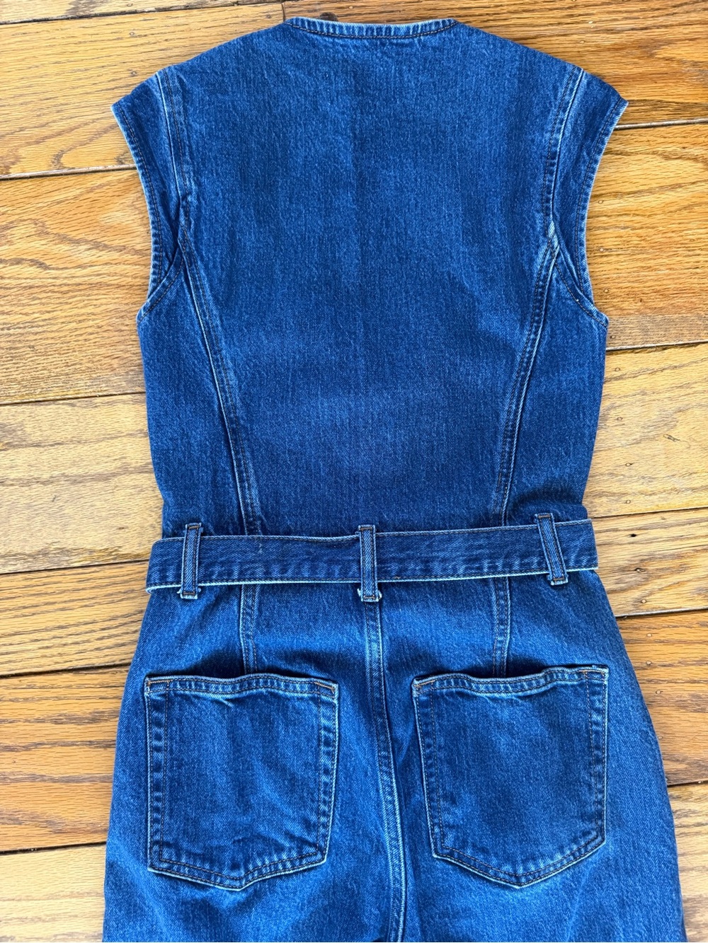 Reformation Calypso Wide Leg Denim Jumpsuit Moonstone - Size 2 - Picture 11 of 13